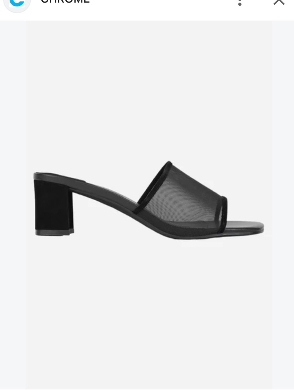 Jeffrey Campbell Black Mesh Square-Toe Block Heel Slides 8.5